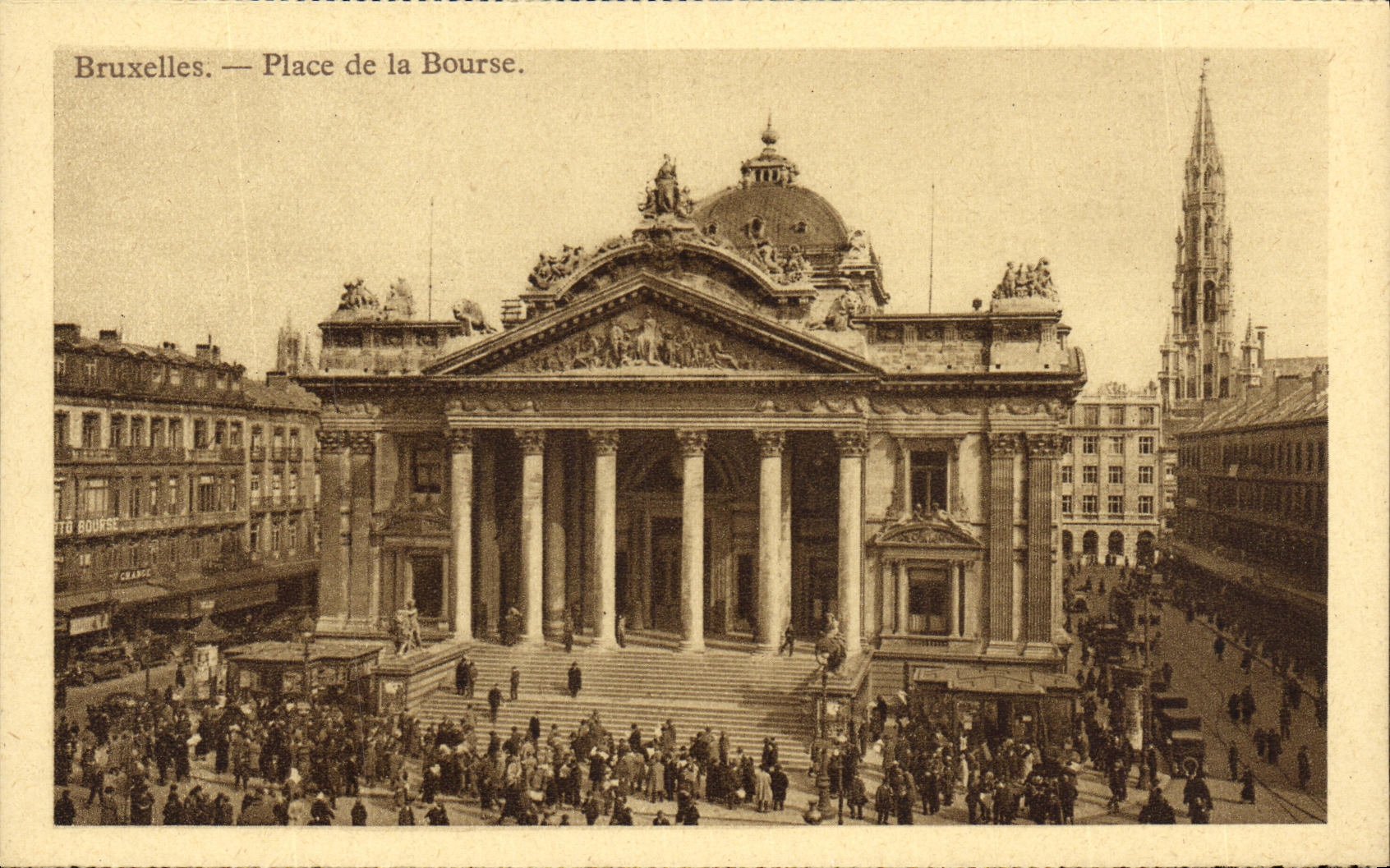 La POSTAL Bruselas de la VENDIMIA pone bolsa de accion