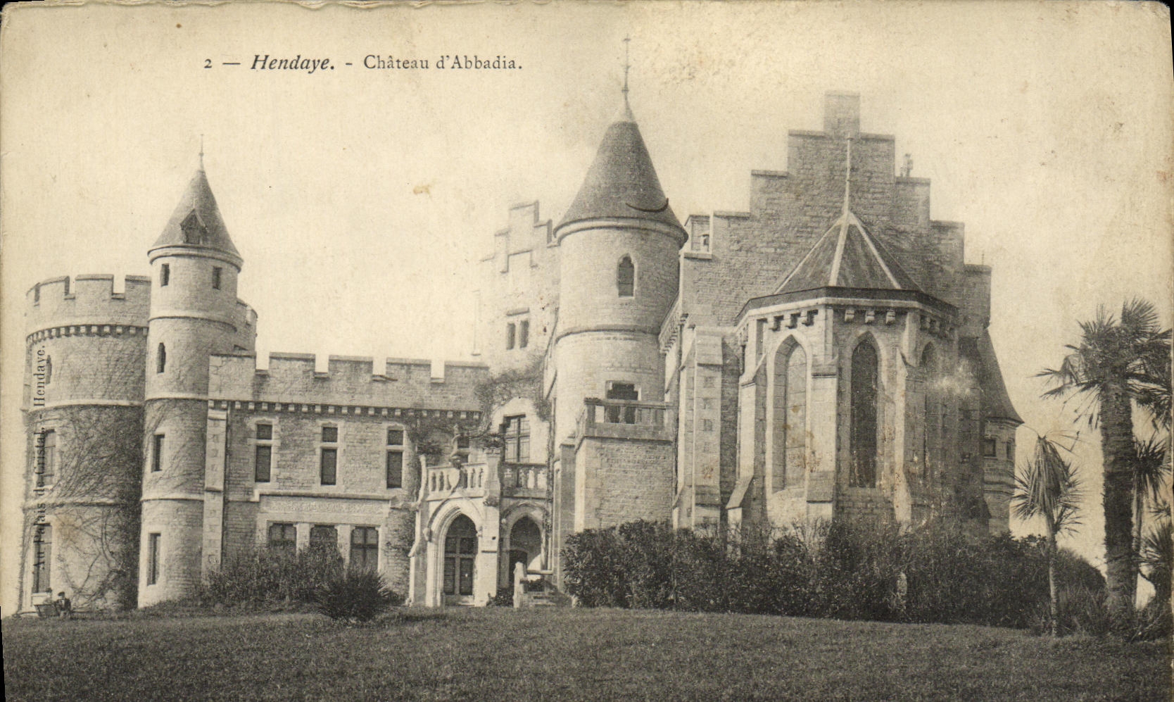 VINTAGE POSTCARD Hendaye Castle D Abbadia