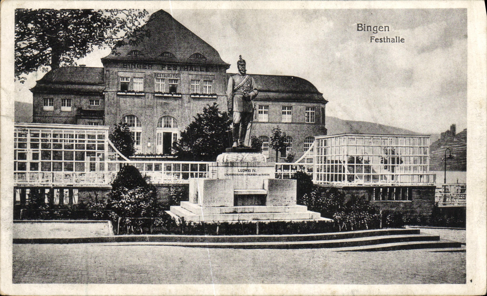 VINTAGE POSTCARD Bingen Festhalle