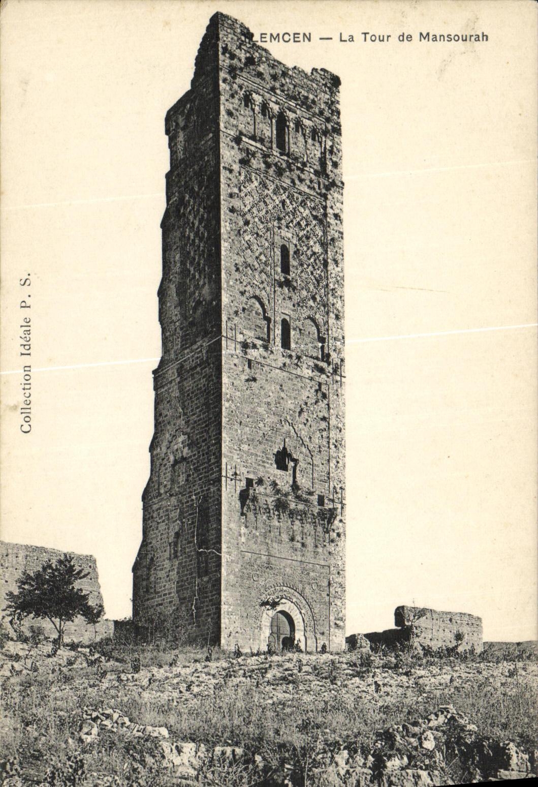 VINTAGE POSTCARD Tlemcen the Tower of Mansourah