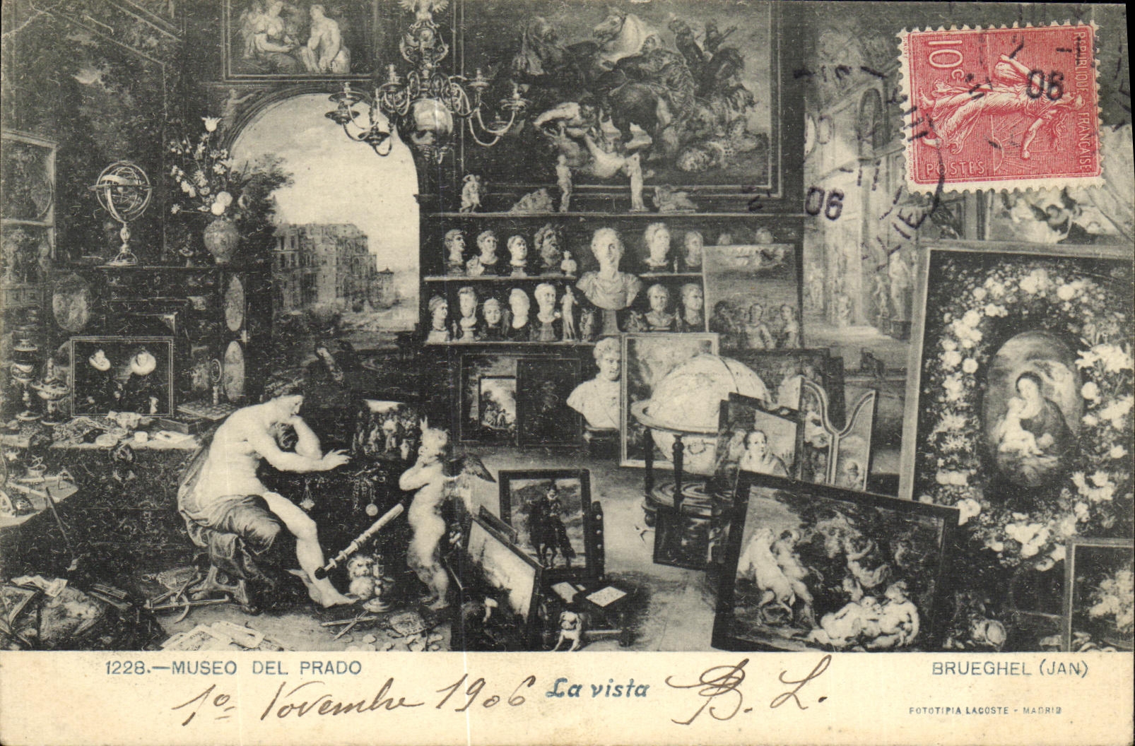 VINTAGE POSTCARD Museo Del Prado the Vista Brueghel Madrid