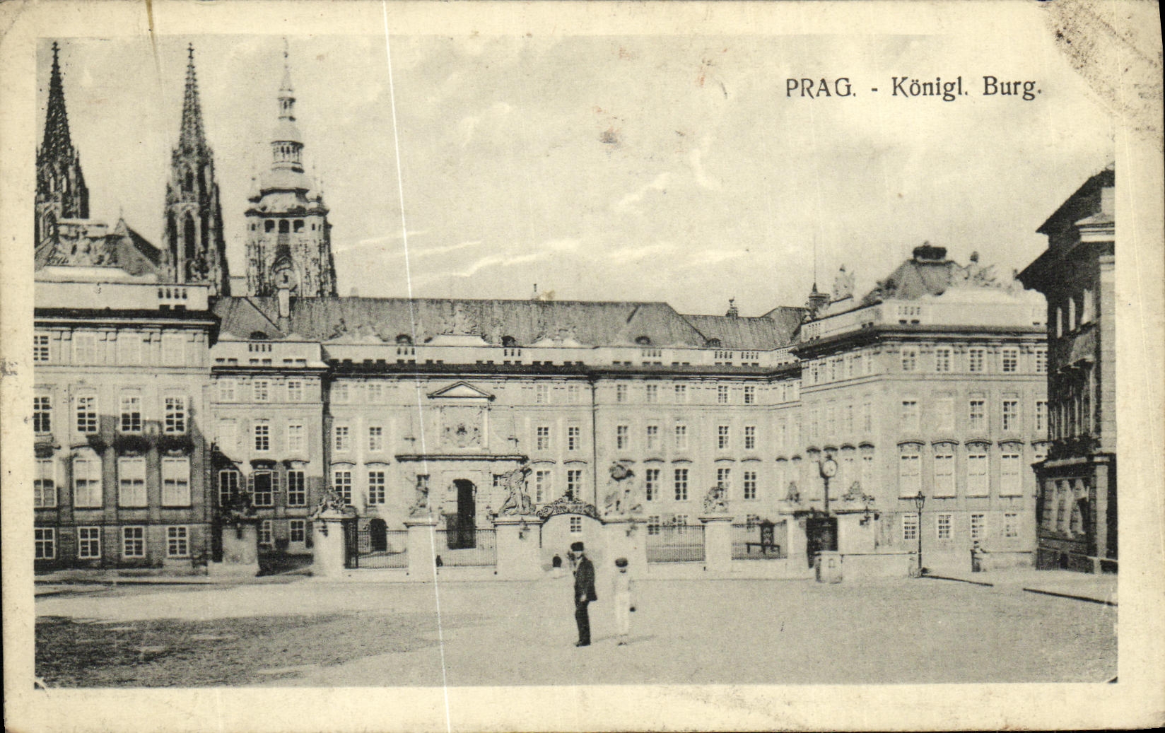 Burg de Prag Konigl de la POSTAL de la VENDIMIA
