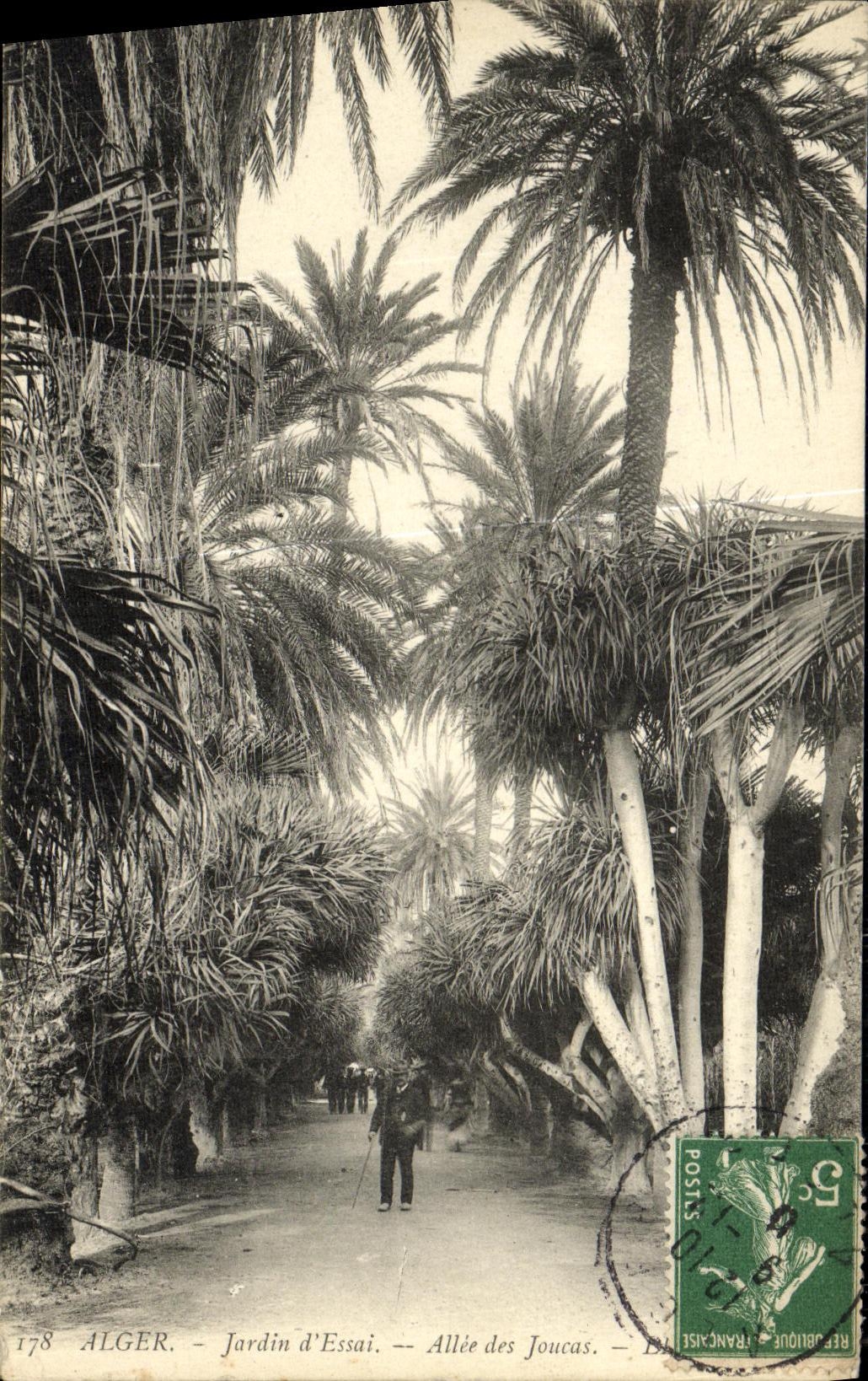 Prueba del jardin D de Argel de la POSTAL de la VENDIMIA ida de Joucas
