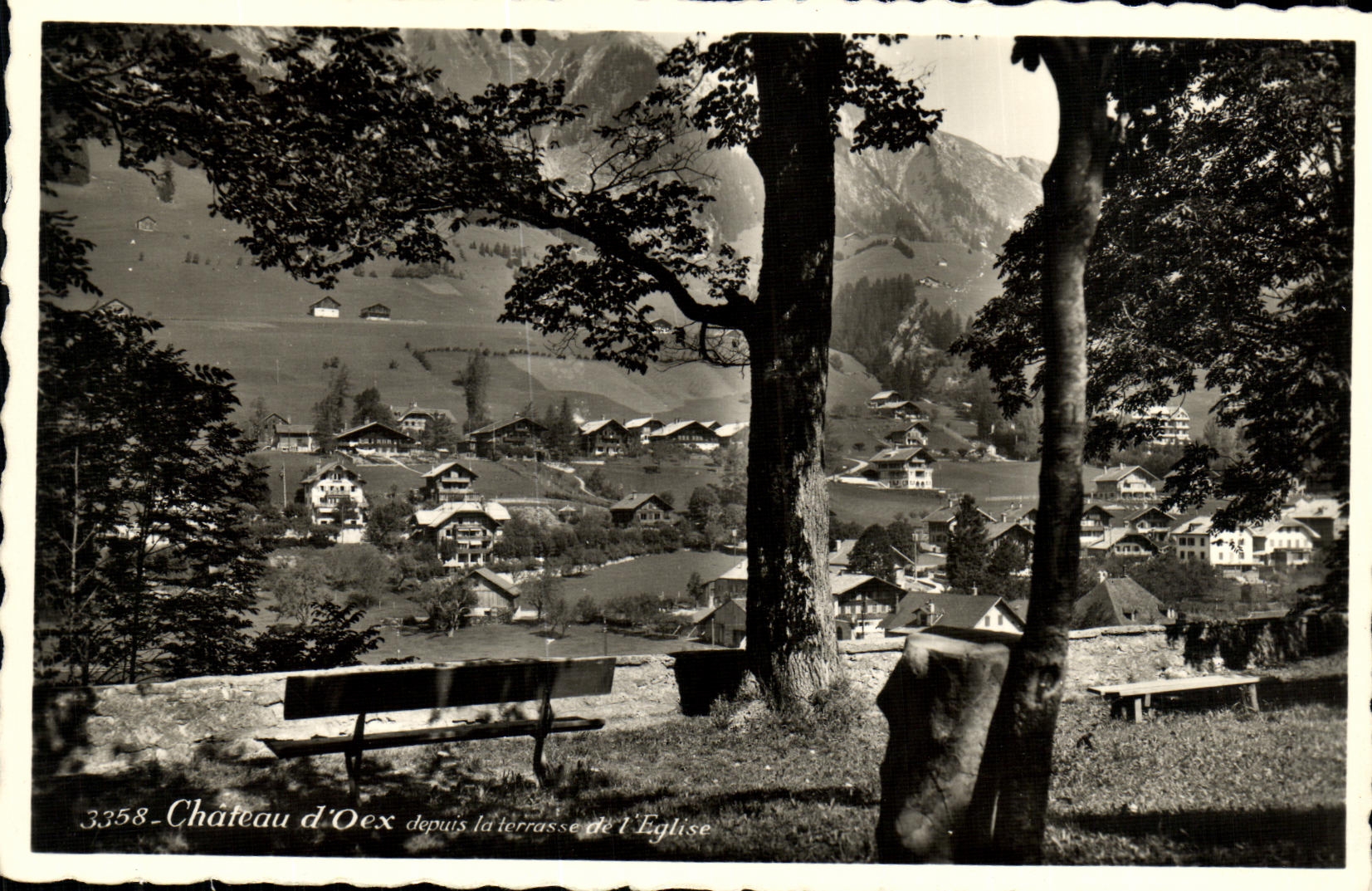 CPA Chateau d Oex depuis la terrasse De Eglise