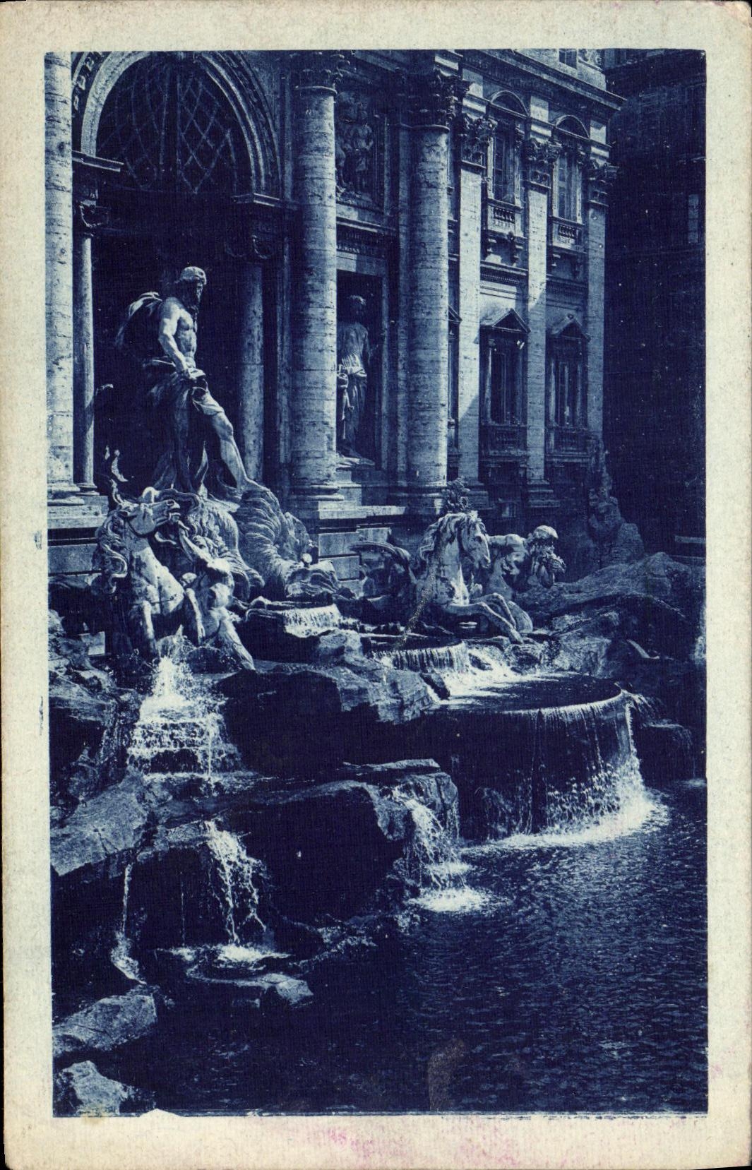 POSTAL Roma Fontana di Trevl de la VENDIMIA