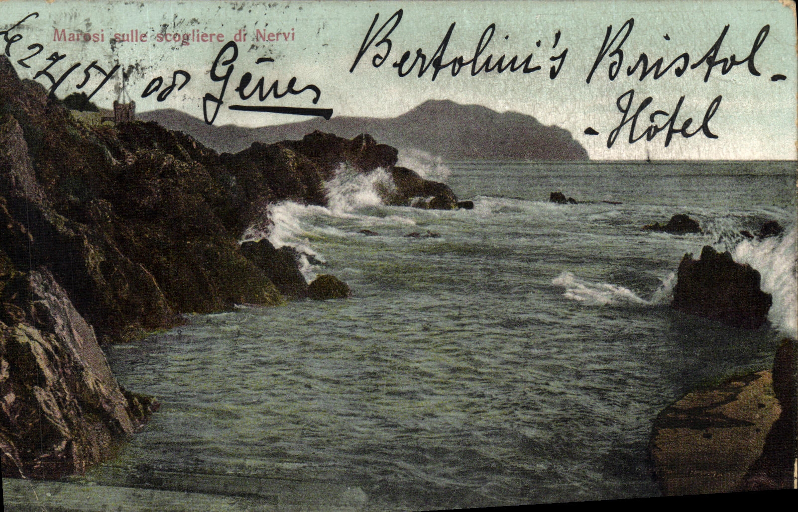 POSTAL Marosi Sulle Scogliere di Nervi de la VENDIMIA