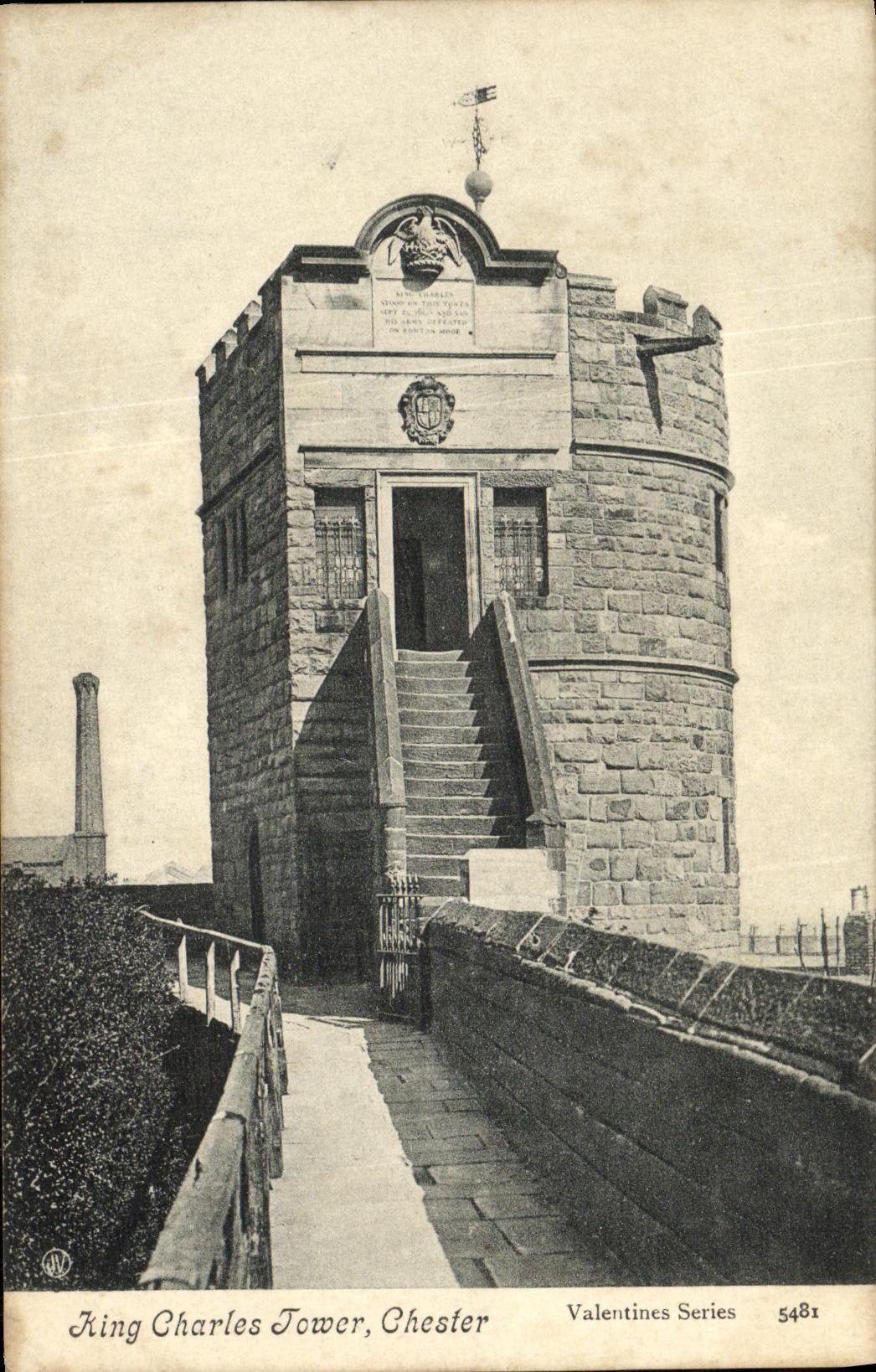VINTAGE POSTCARD King Charles Tower Chester