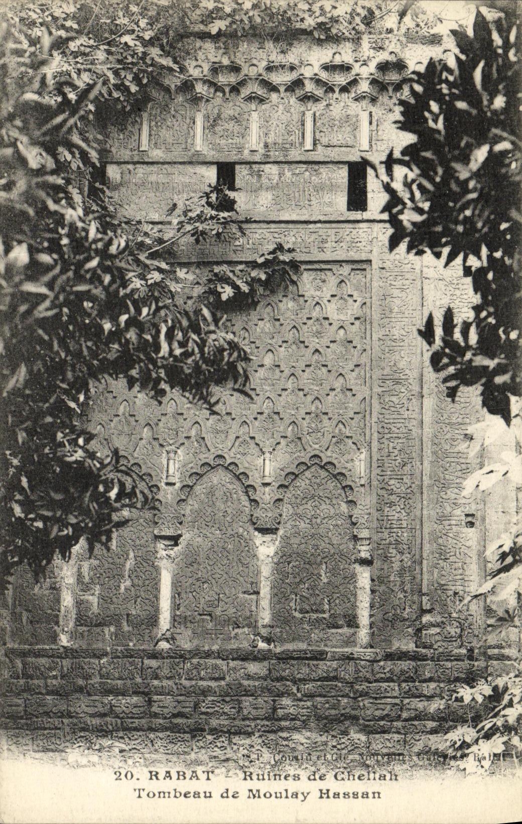 VINTAGE POSTCARD Reduction ruins of Chellah Tomb of Moulay Hassan