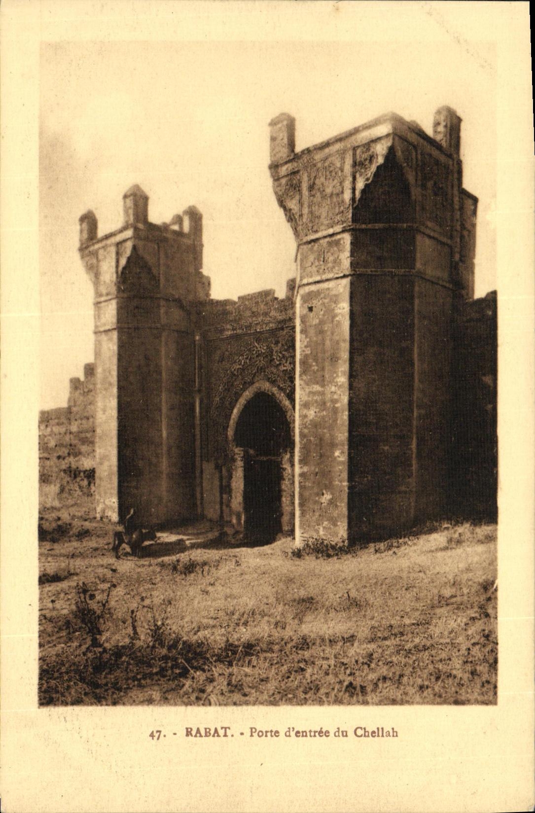 VINTAGE POSTCARD Rabat Carries D entered of Chellah