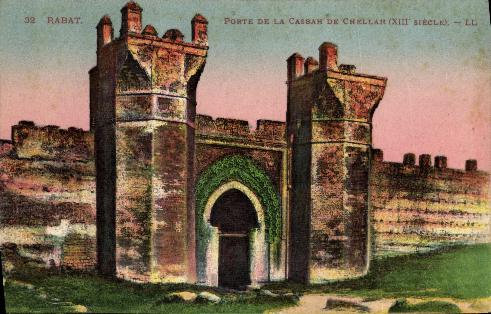 VINTAGE POSTCARD Rabat Carries Kasbah of Chellah