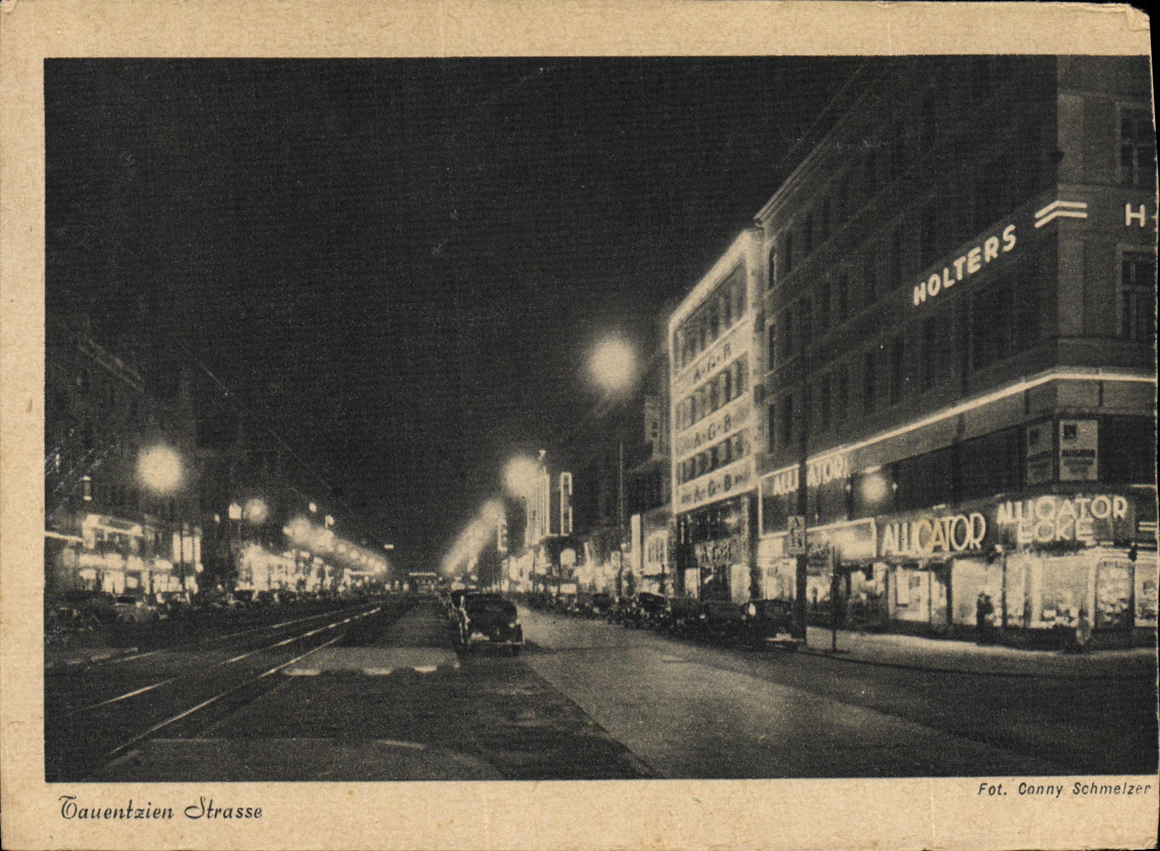 VINTAGE POSTCARD Tauentzien Strasse Berlin