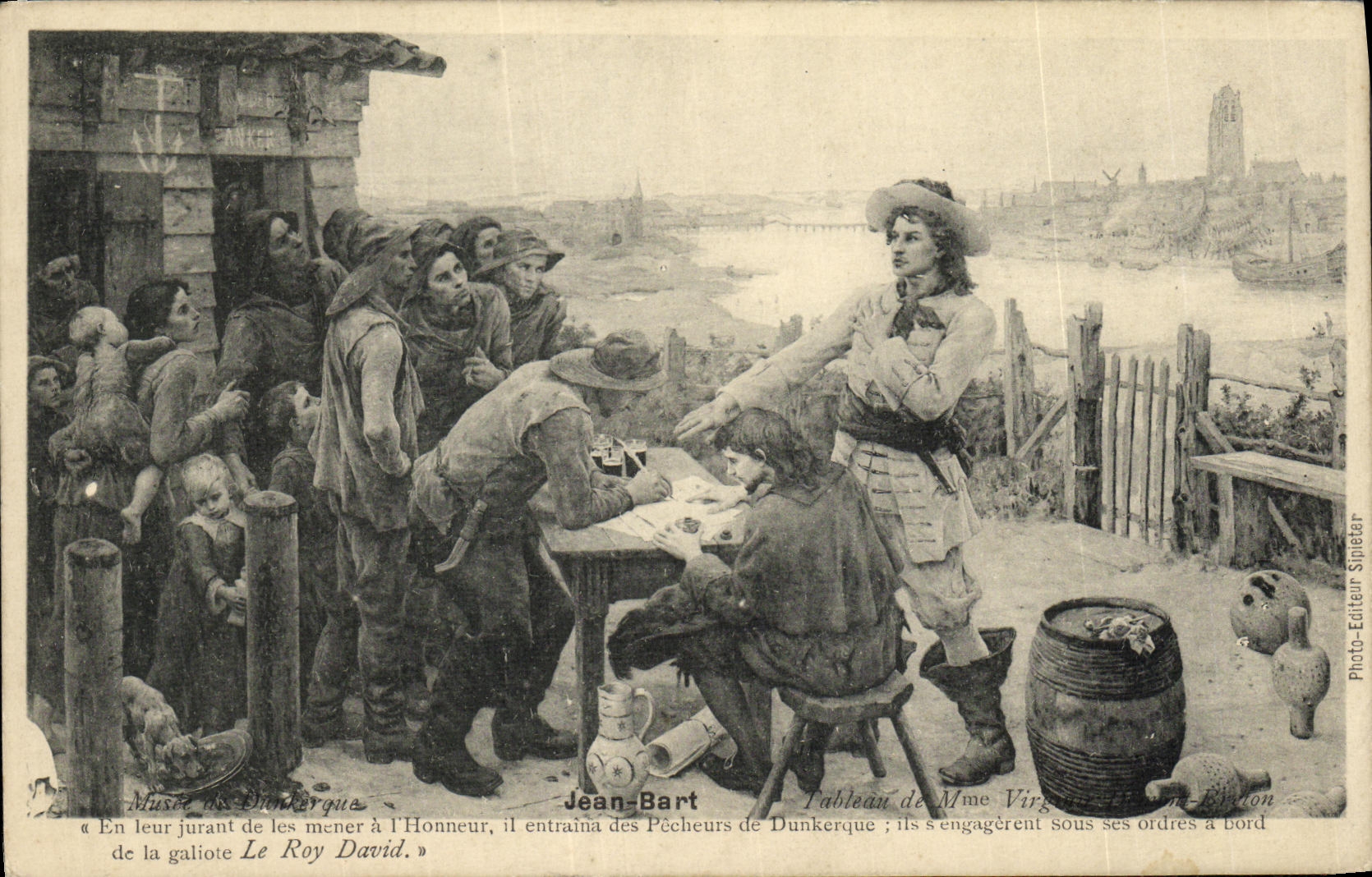 VINTAGE POSTCARD Jean Bart sinners of Dunkirk