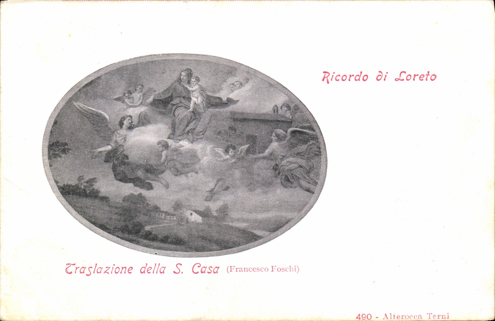 POSTAL Ricordo di Loreto Traslazione de la VENDIMIA mas alla de S puesto