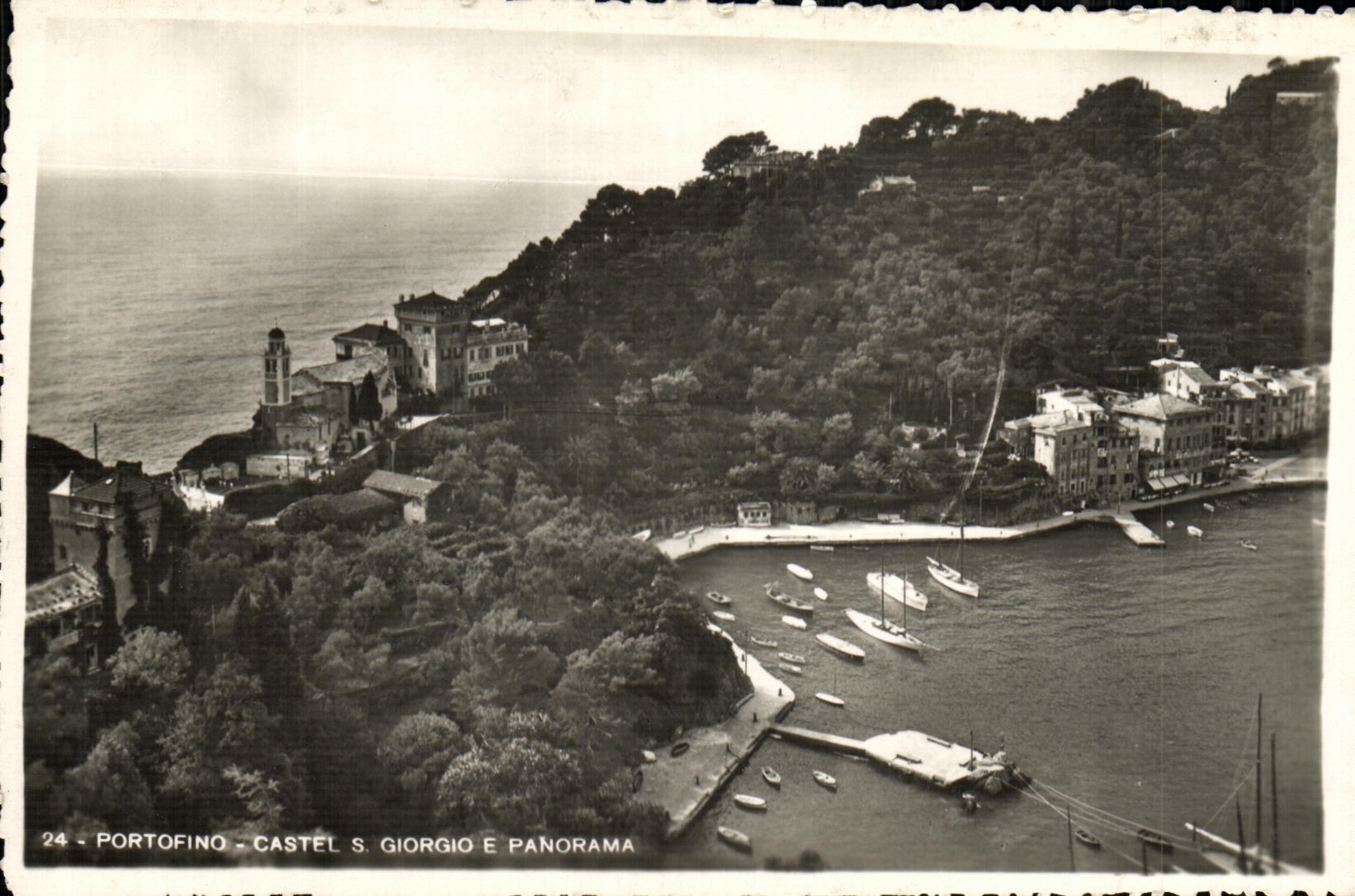 POSTAL MODERNA panorama de la casa de senorio de Portofino S Jorge E