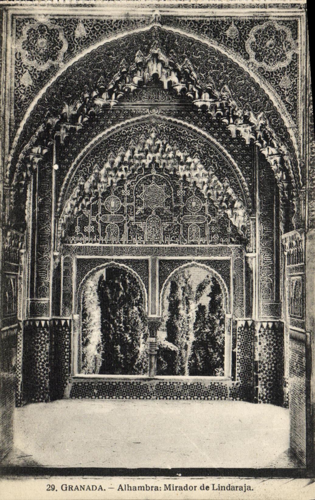 CPA Granada Alhambra Mirador de Lindaraja