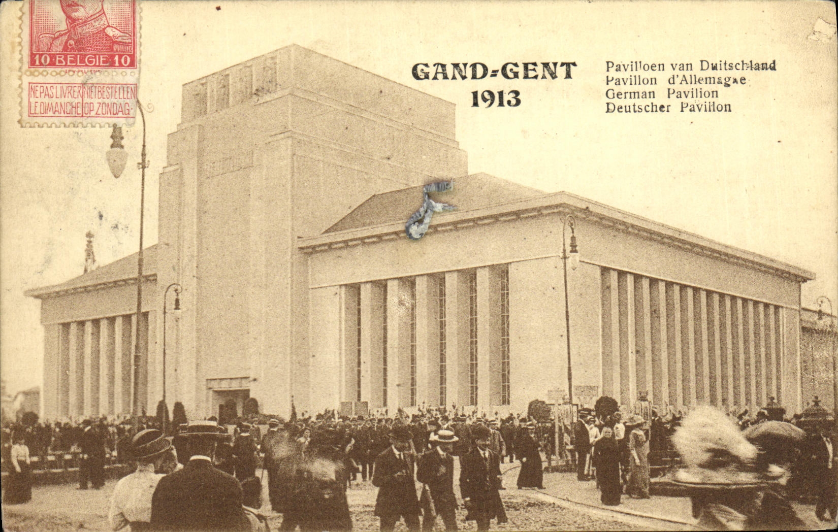 VINTAGE POSTCARD Ghent 1913 House of L Germany