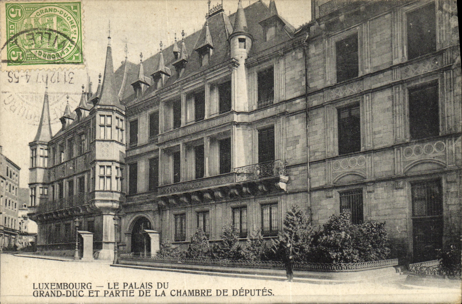 VINTAGE POSTCARD Luxembourg the Palate of the Large duke and Left the Room of Deputies