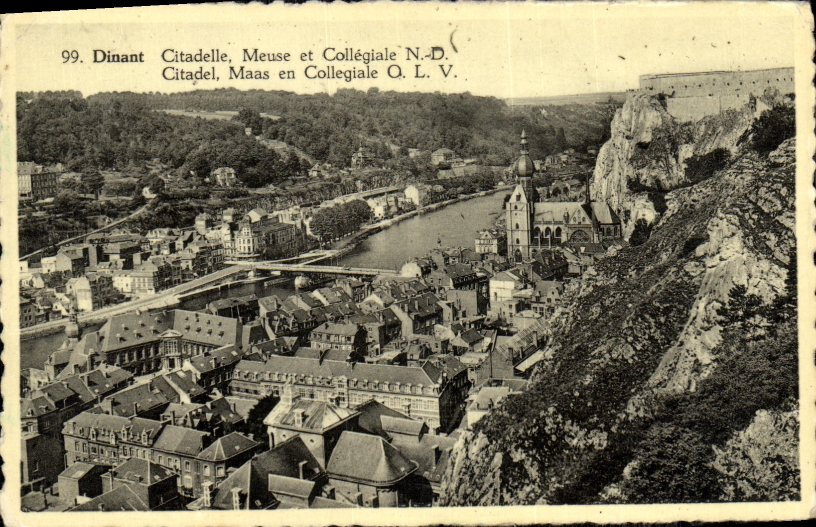 POSTAL de la VENDIMIA que cena la ciudadela la Mosa y Collegiale NR D