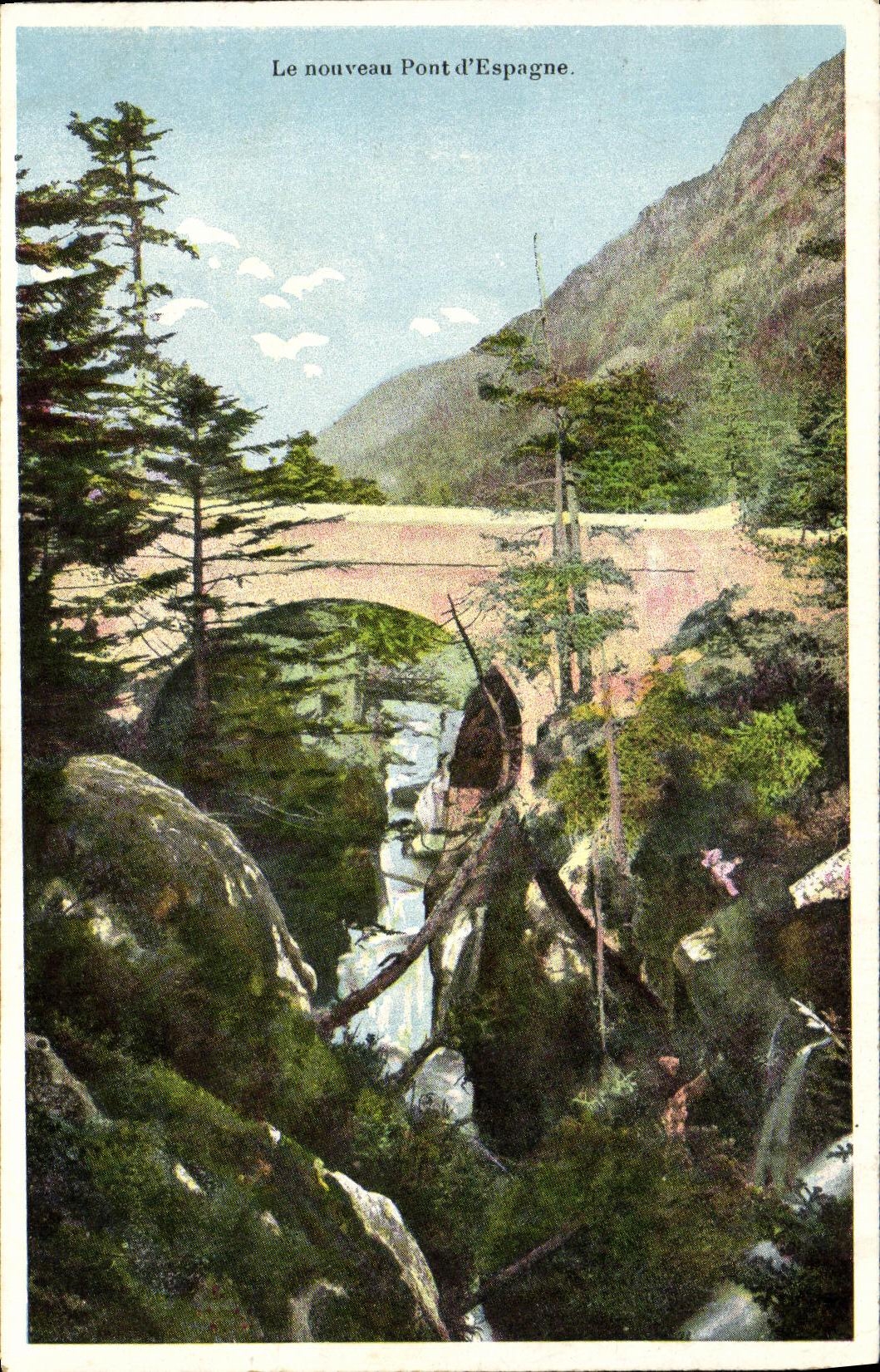 VINTAGE POSTCARD the new Bridge D Spain