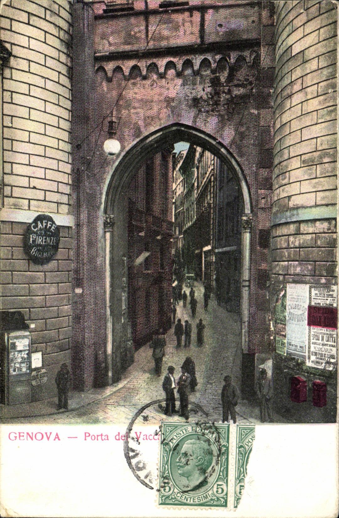 VINTAGE POSTCARD Genova Carried