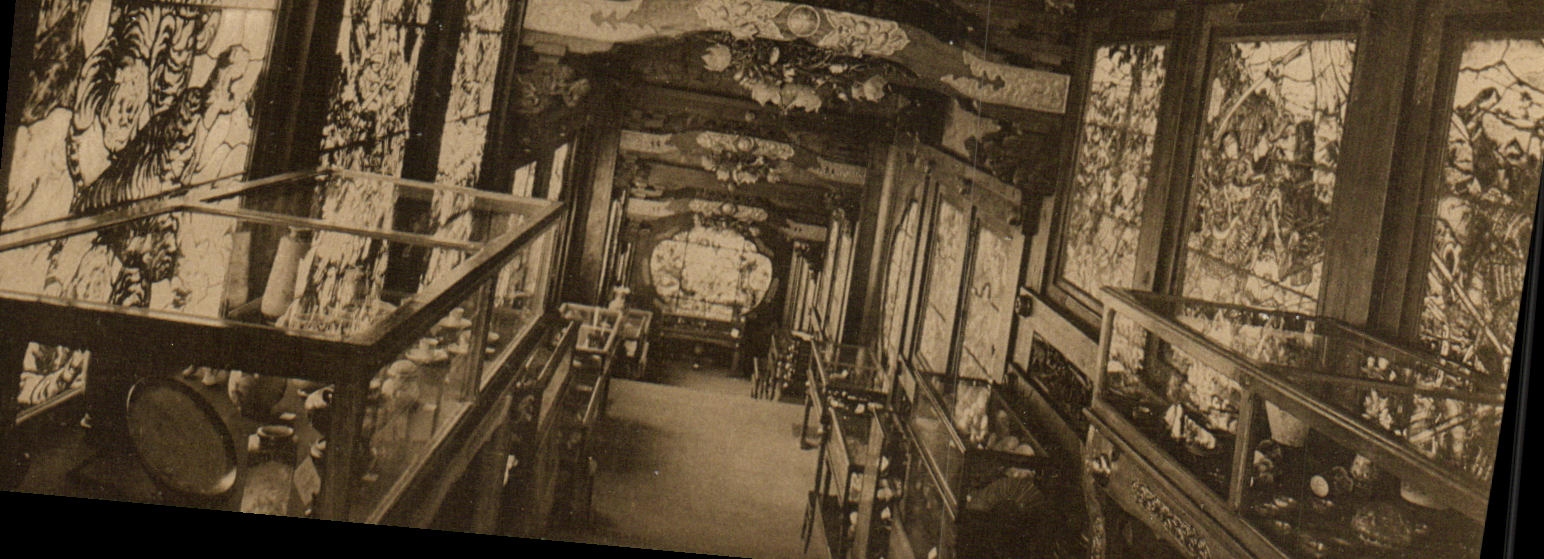 VINTAGE POSTCARD Brussels Laeken the Japanese Tower Gallery principal 2nd span