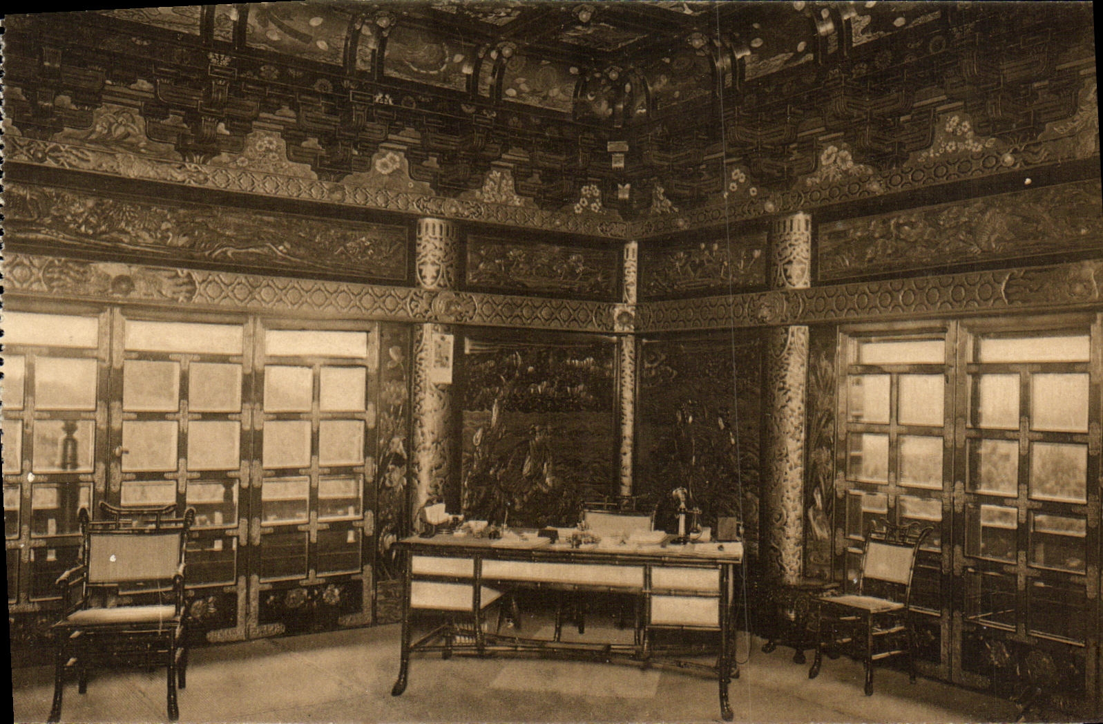 VINTAGE POSTCARD Brussels Laeken the Japanese Tower Office of the Conservative