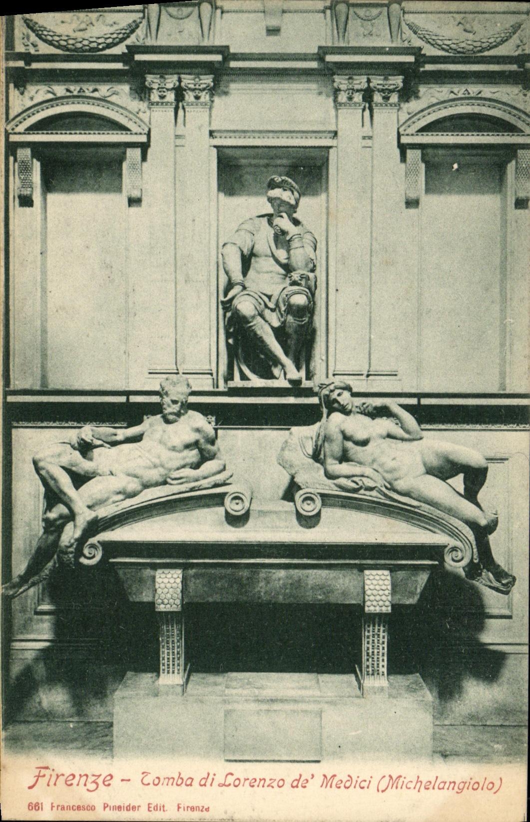 CPA Firenze Tomba di Lorenzo de Medici