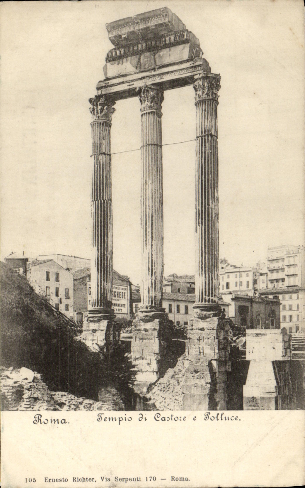 CPA Roma Tempio di Castore e Polluce