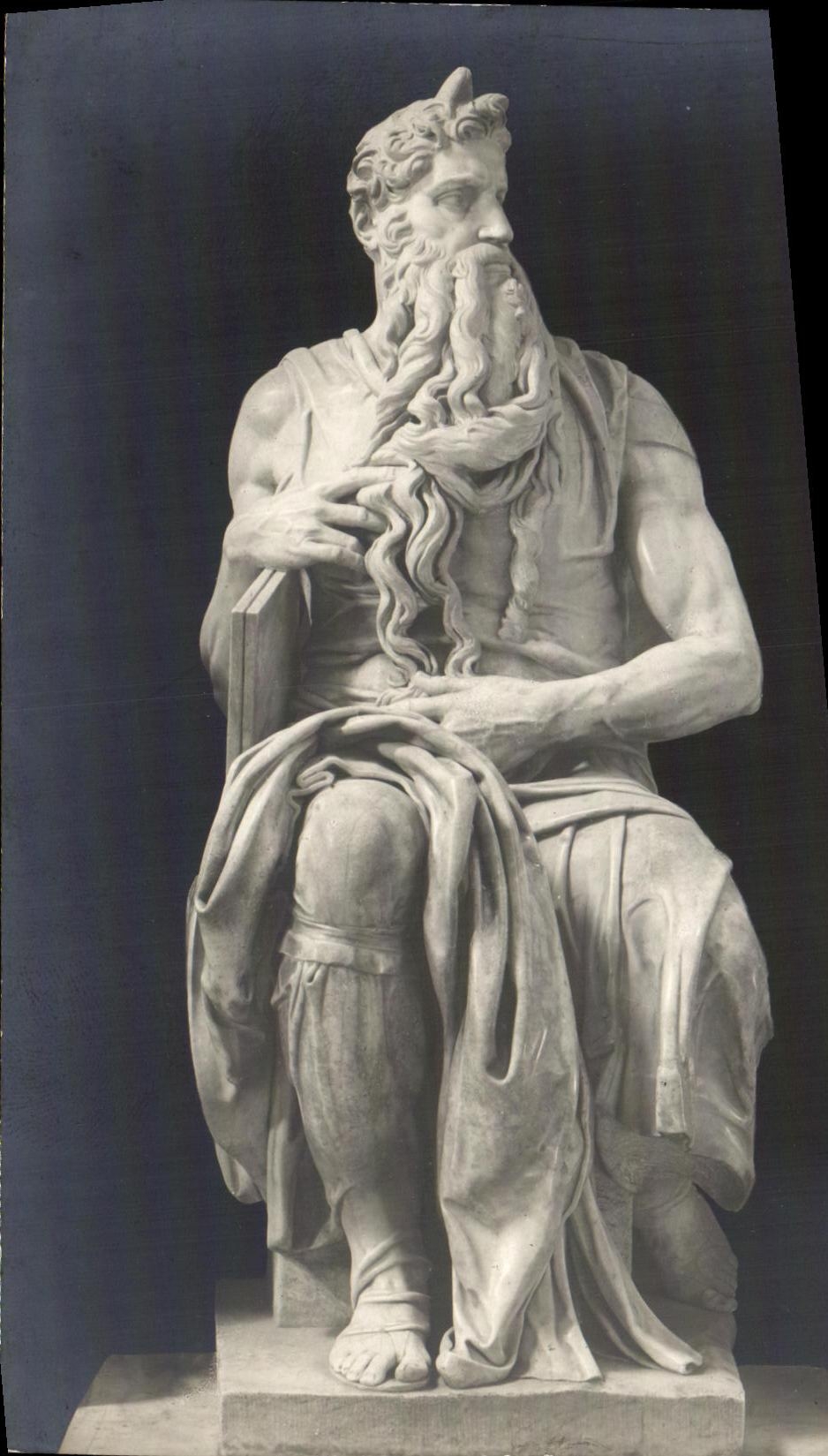 VINTAGE POSTCARD Sculpture Church of His Braces of Michel Ange