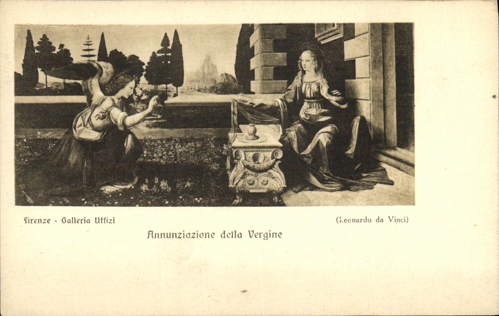 CPA Firenze Galleria Uffizi Annuziazione della Vergine