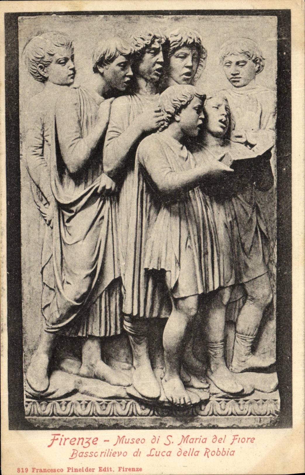 CPA Firenze Museo di S Maria del Fiore Basso rilievo di Luca della Robbia