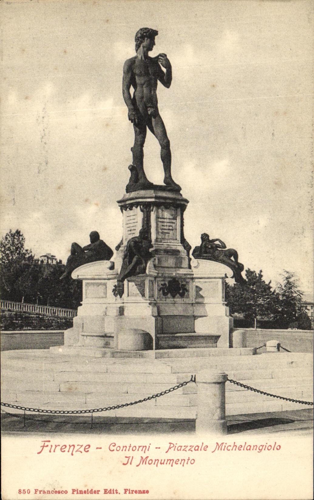 CPA Firenze Contorni Piazzale Michelangiolo Ji Monumento