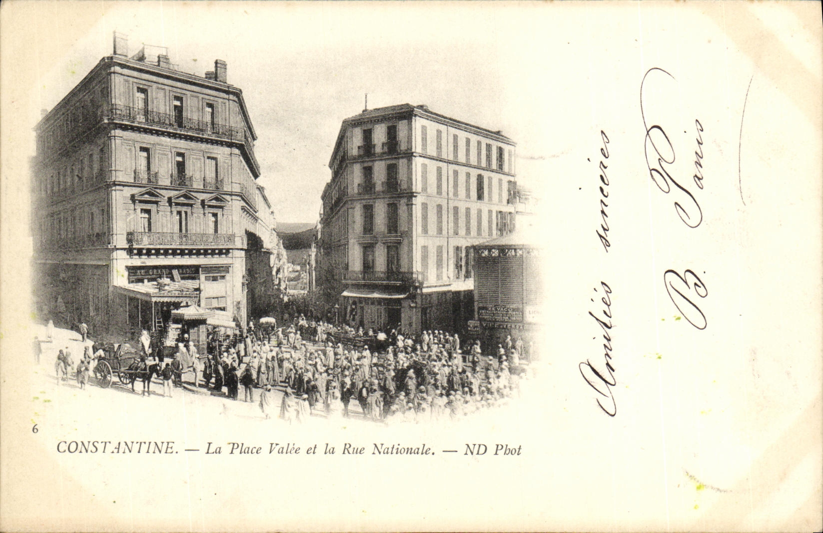 POSTAL Constantina de la VENDIMIA el valle del lugar y la calle nacional