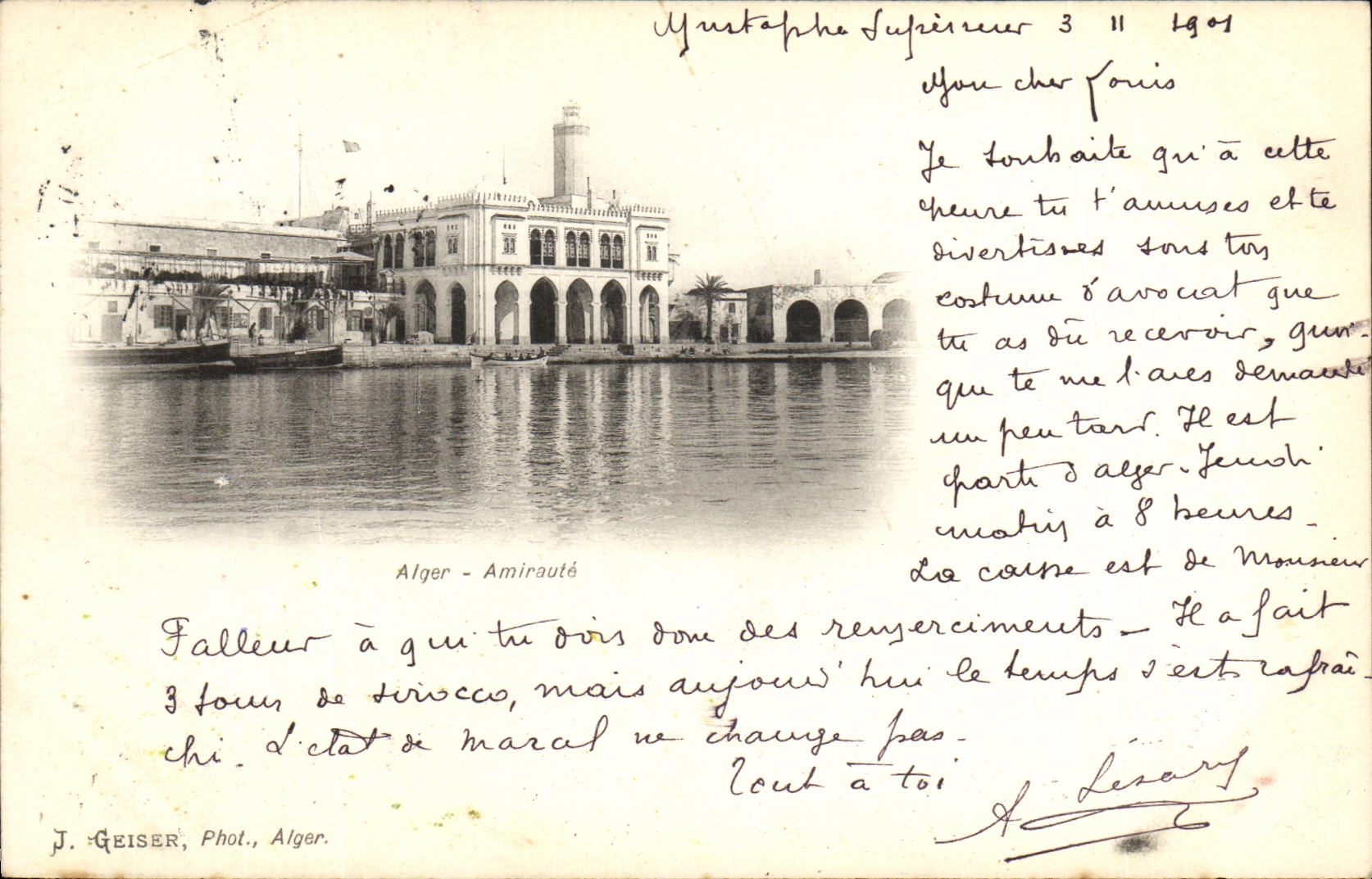 POSTAL Argel el Ministerio de marina de la VENDIMIA