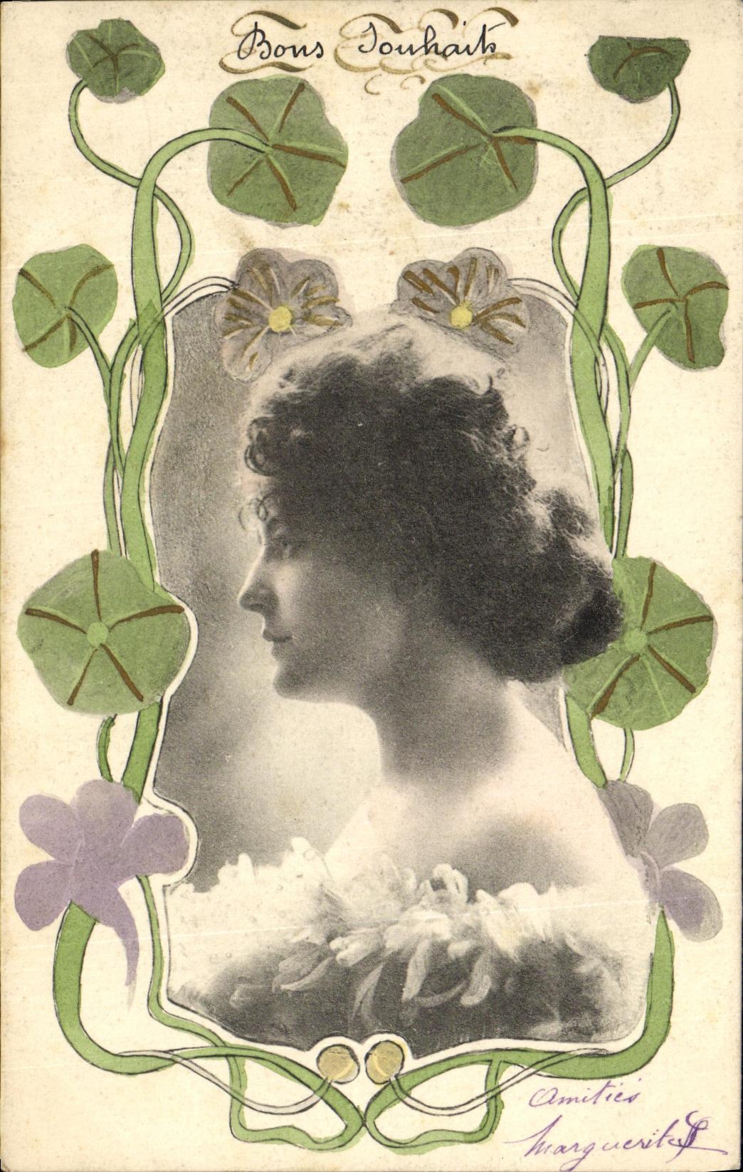 CPA Fantaisie Femme Trefles