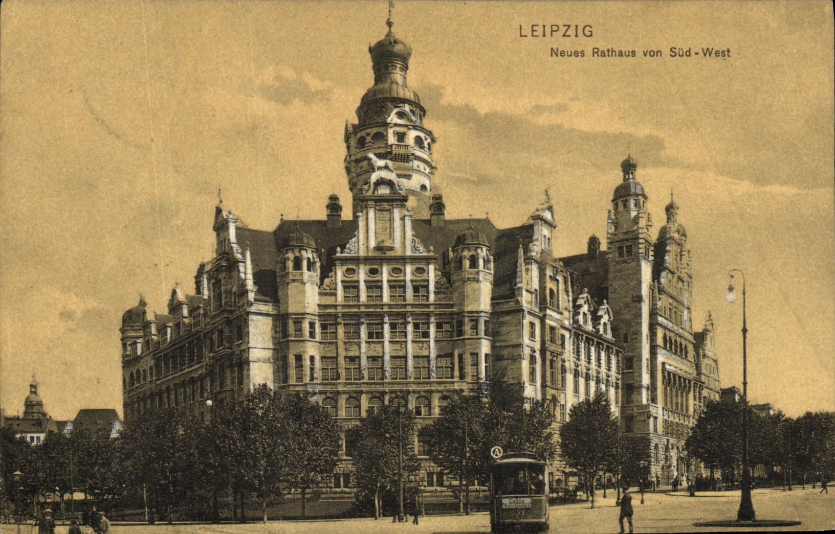 CPA Leipzig Neues Rathaus Von Sud West