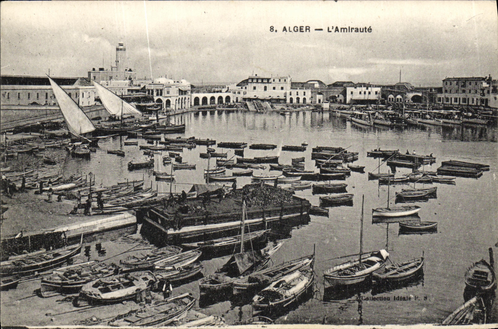 POSTAL Argel L barcos de la VENDIMIA de Amlraute