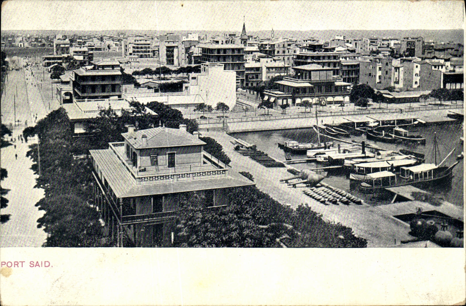 CPA Port Said Egypte Bateaux