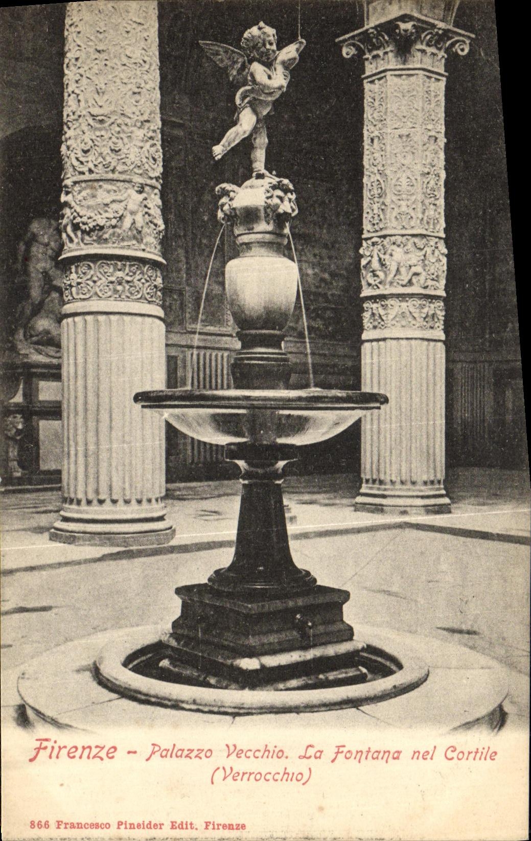 CPA Firenze Cortile di Palazzo Vecchio La Fontana nel Cortile Verrochio 