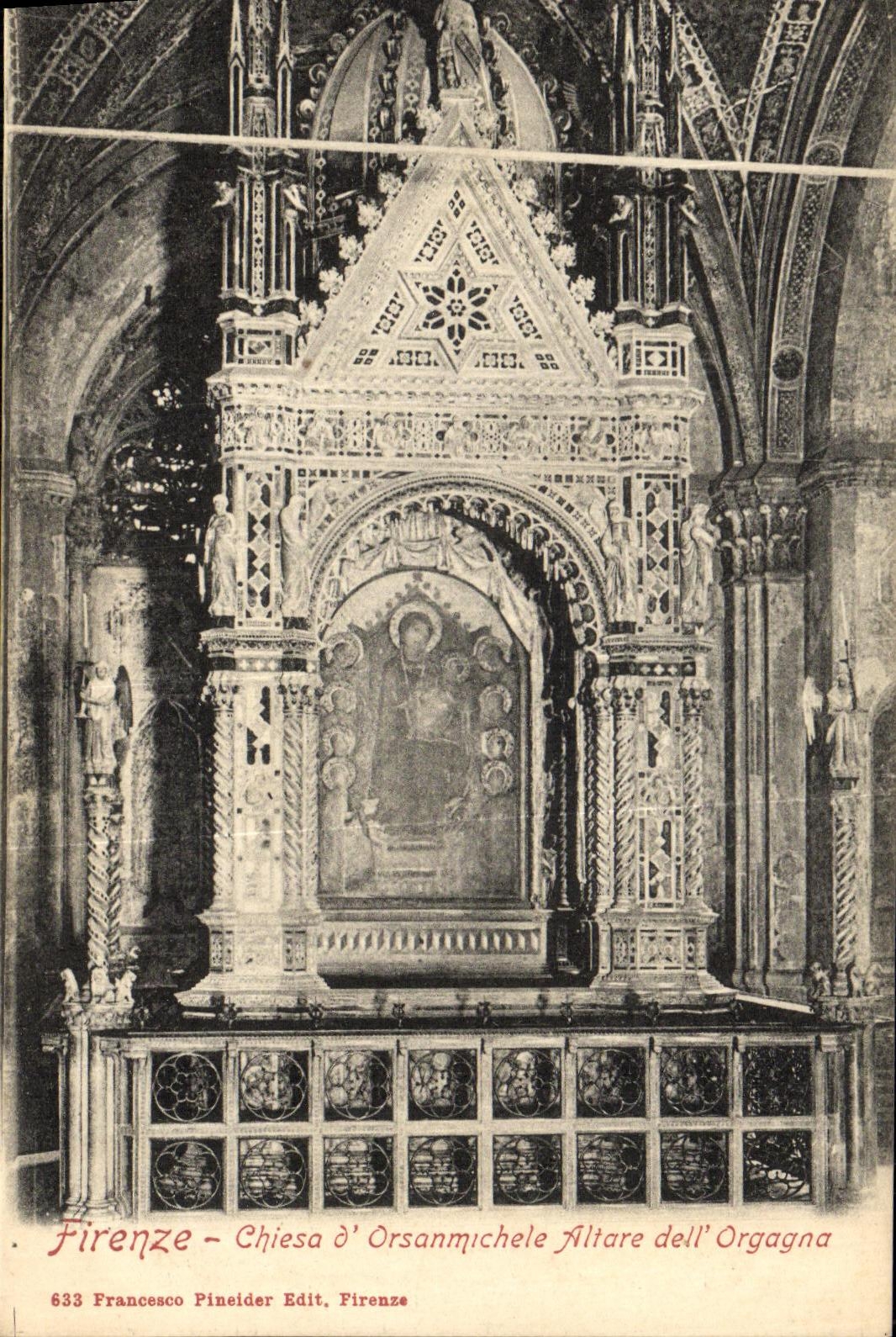 CPA Firenze Chiesa orsanmichele Aitare dell Orgagna