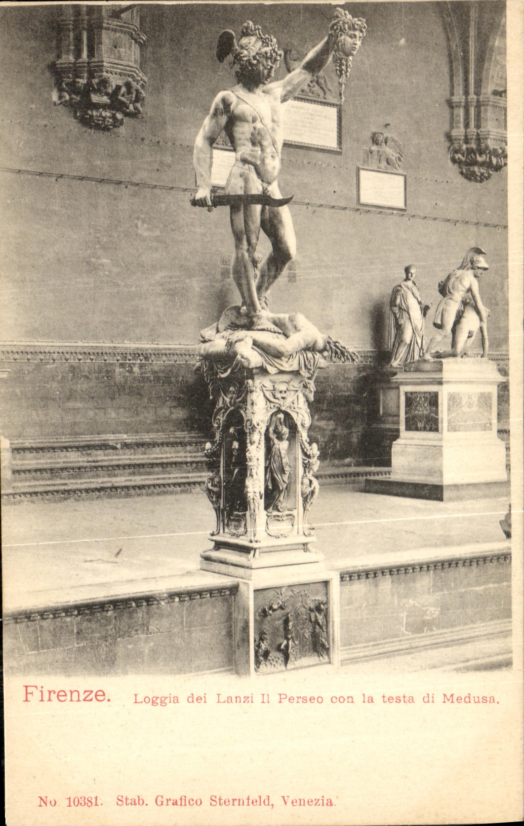 CPA Firenze Loggia dei Lauzi Perseo Con la Tesa di Medusa