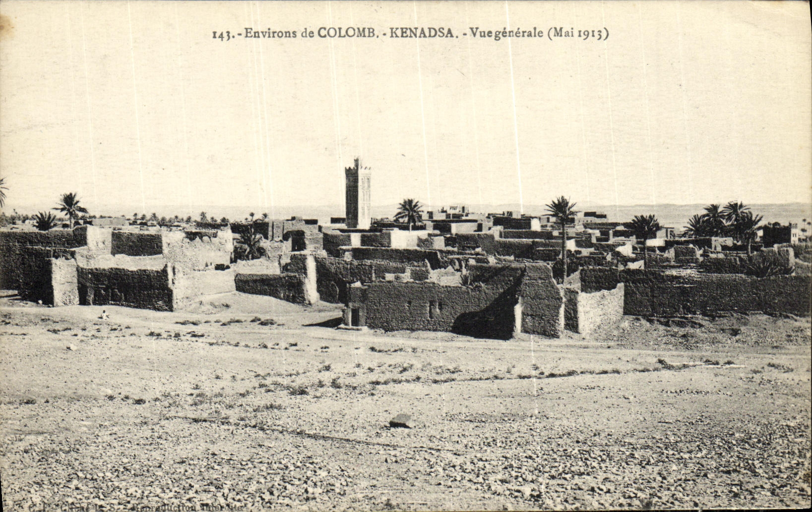 CPA Environs de Colomb Kenadsa Vue Generale Mai 1913