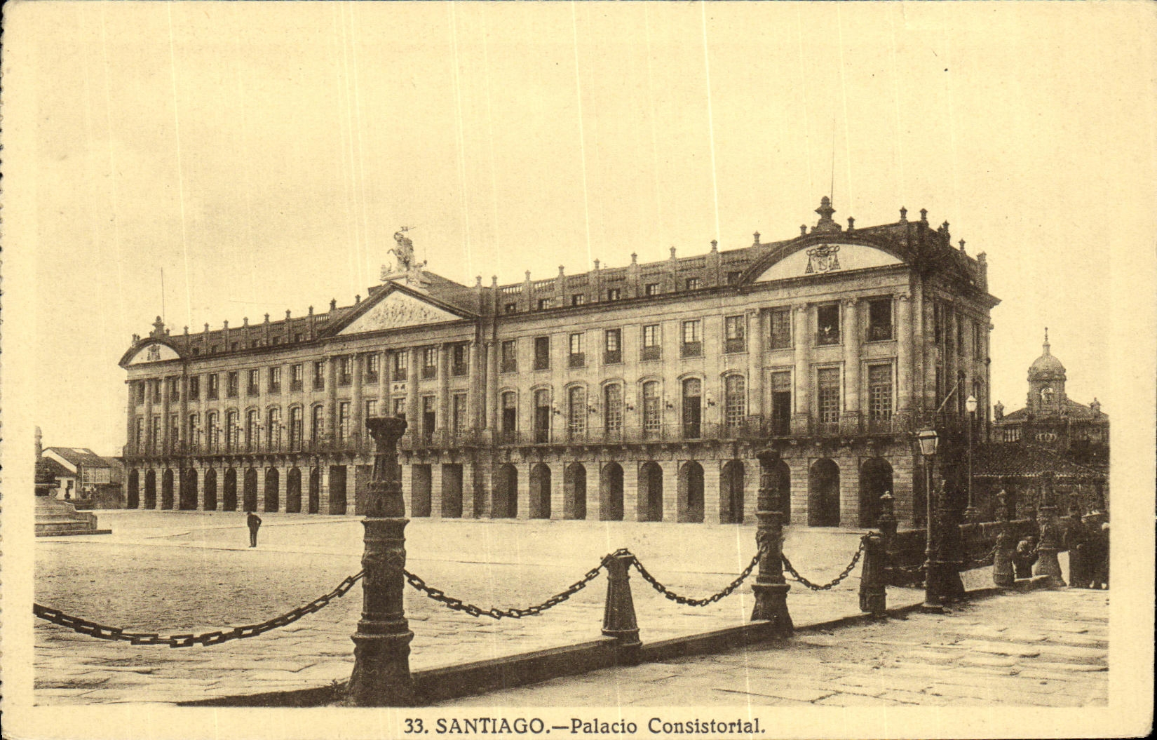 VINTAGE POSTCARD Santiago Palacio Consistorial