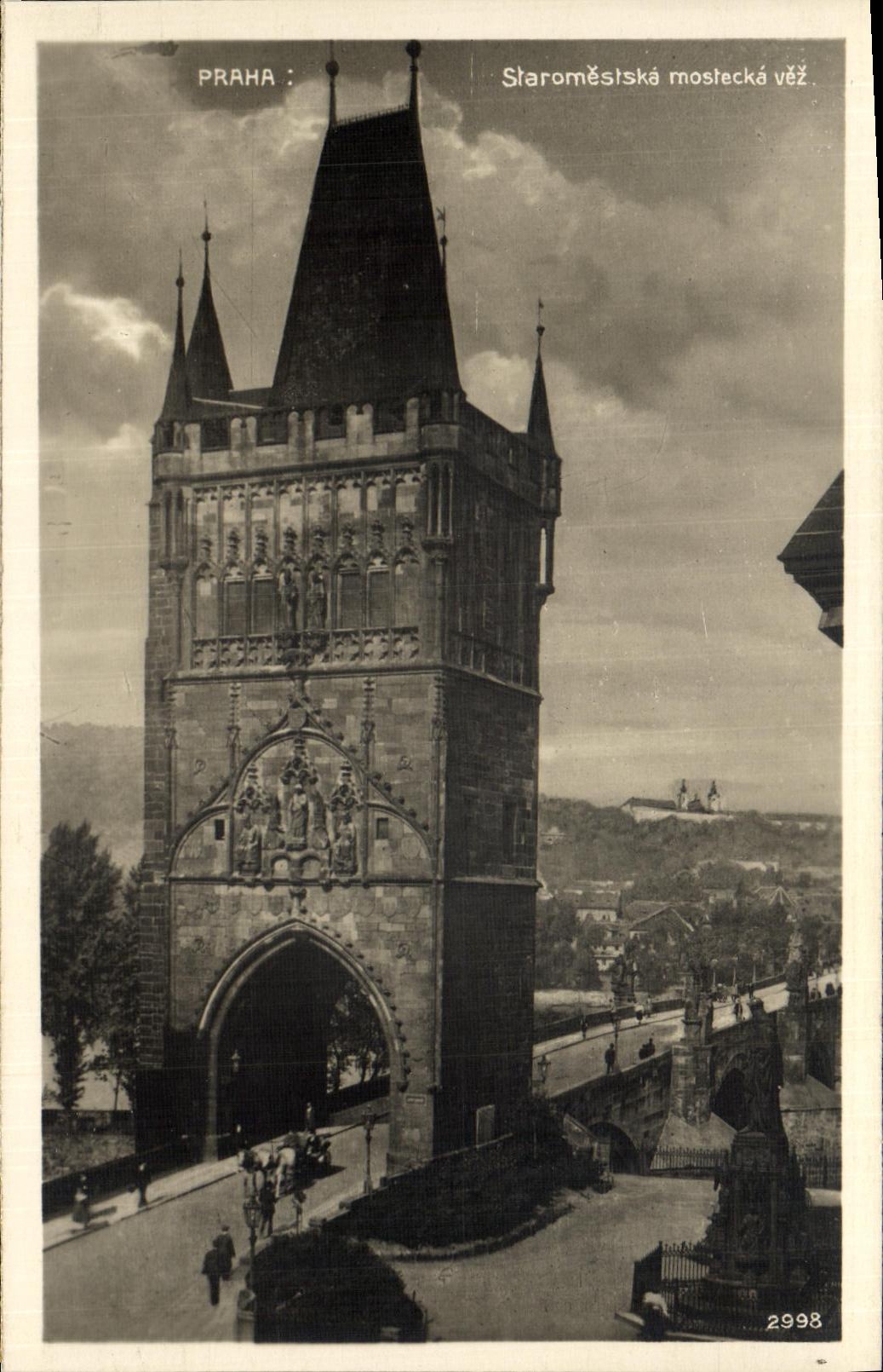 POSTAL Praga Staromestska Mostecke de la VENDIMIA