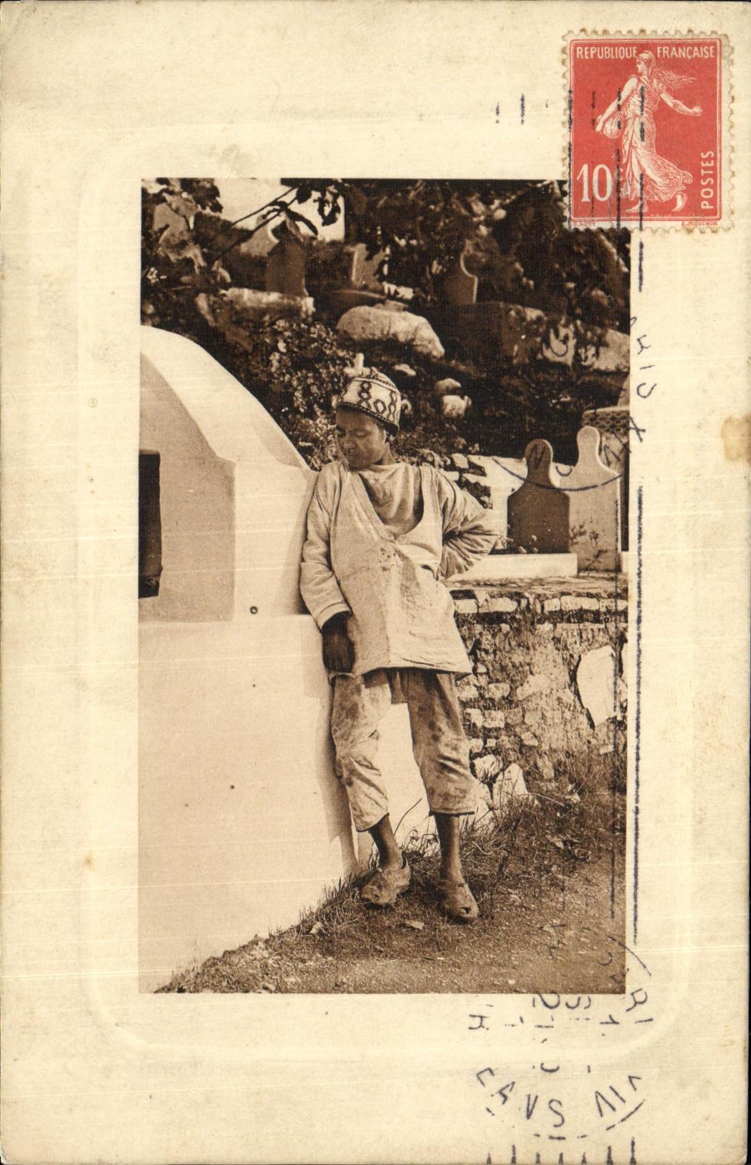 VINTAGE POSTCARD North Africa Child