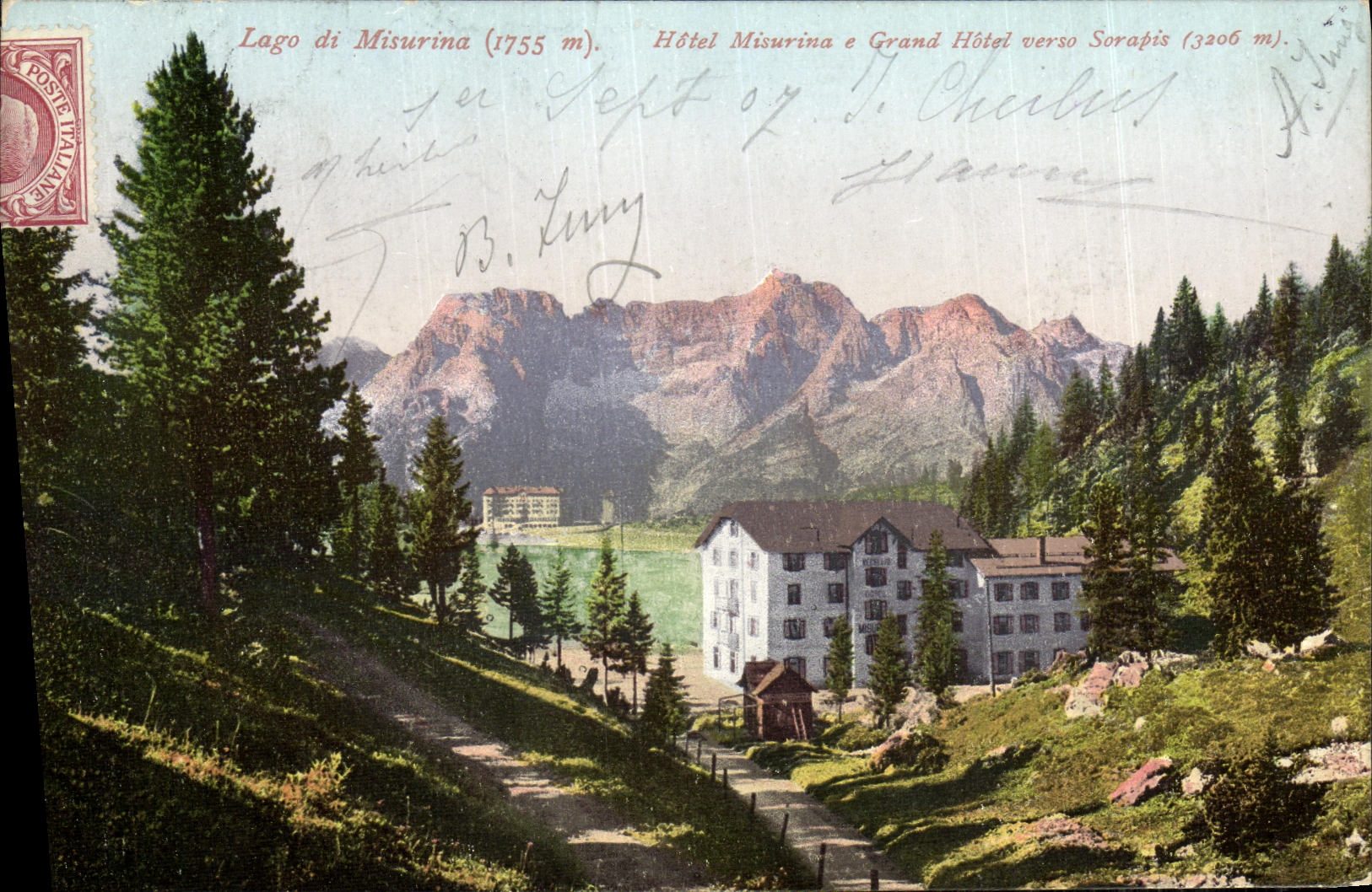 CPA Lago di Misurina Hotel Misurina e Grand Hotel Verso Sorapis