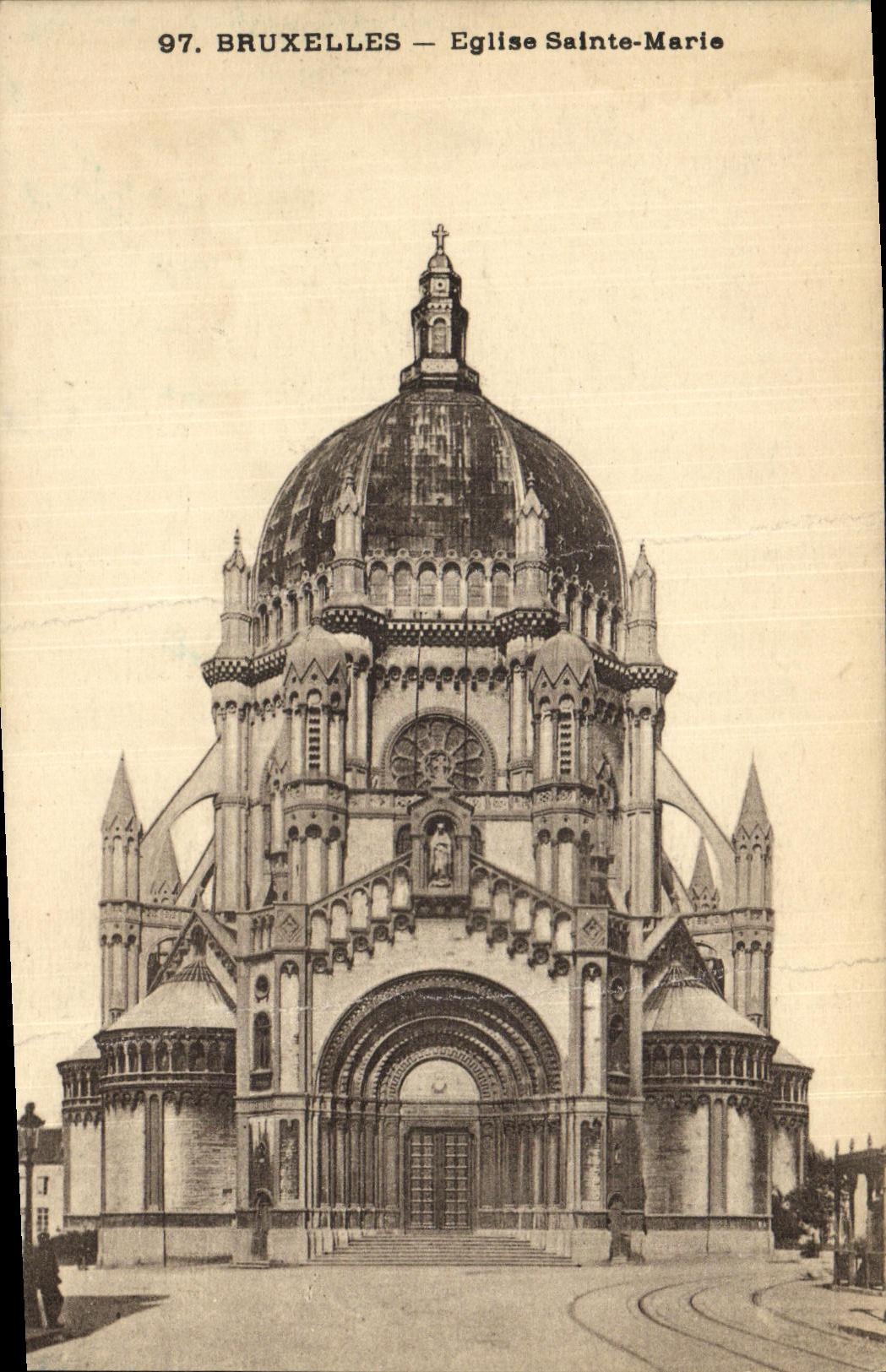 Iglesia Sainte Marie de Bruselas de la POSTAL de la VENDIMIA