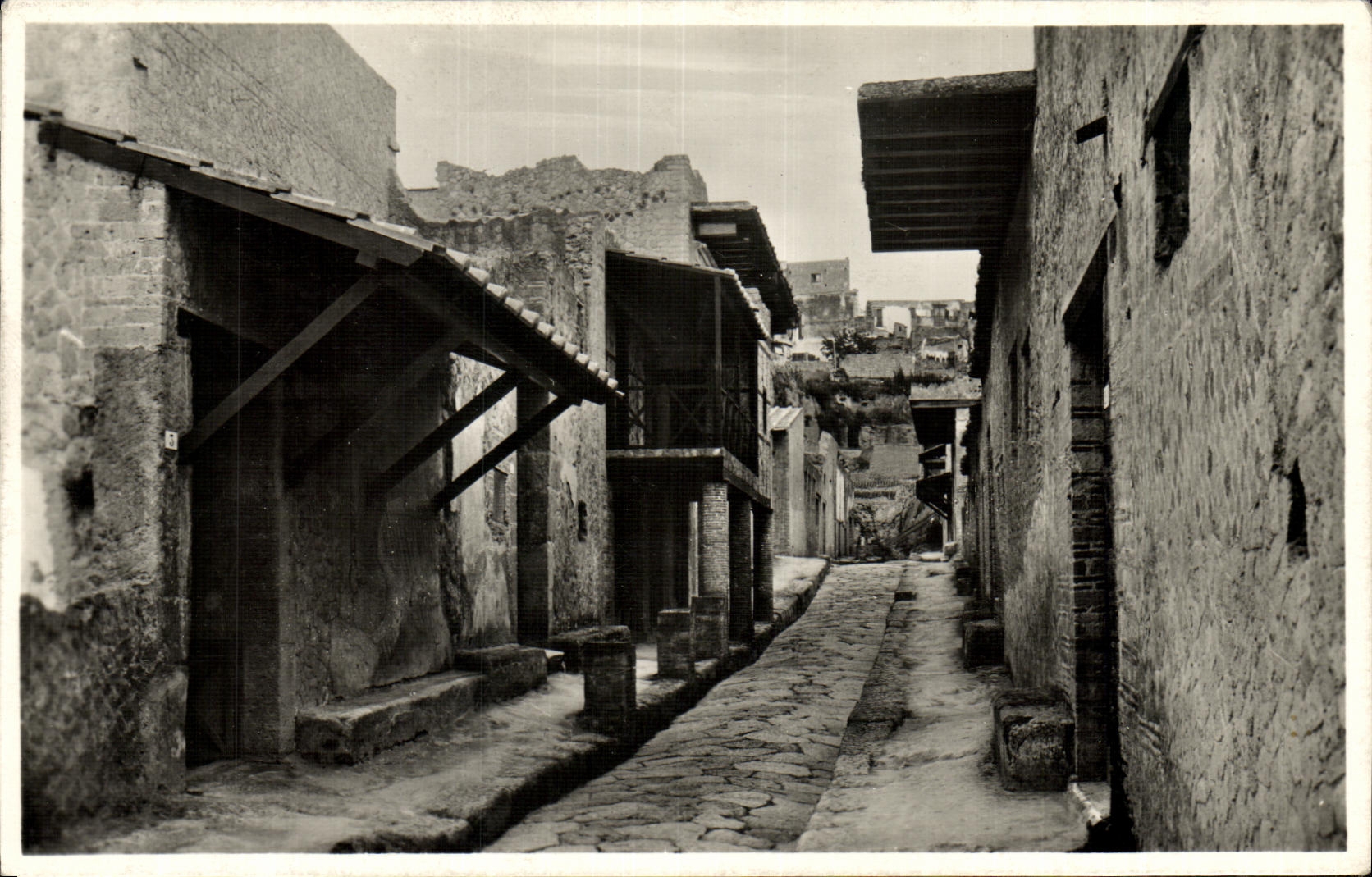 POSTAL Ercolano Veduta D una Cardine de la VENDIMIA