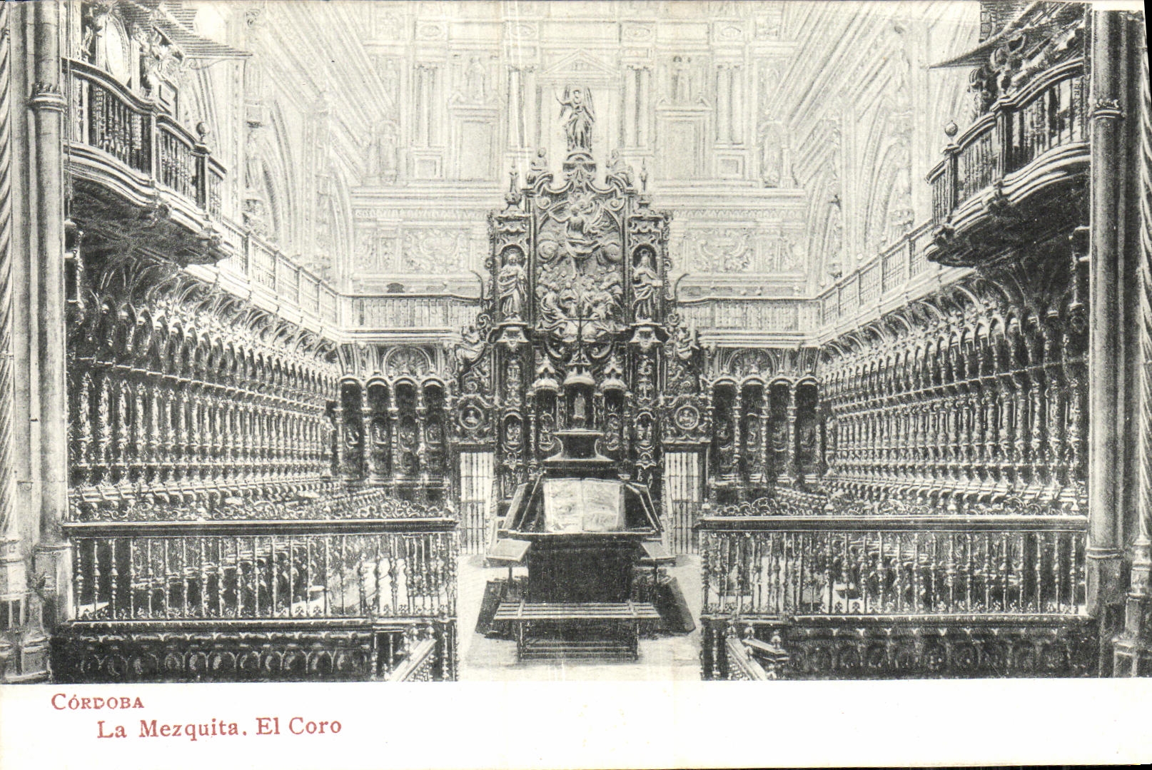EL Coro de Cordoba Mezquita de la POSTAL de la VENDIMIA