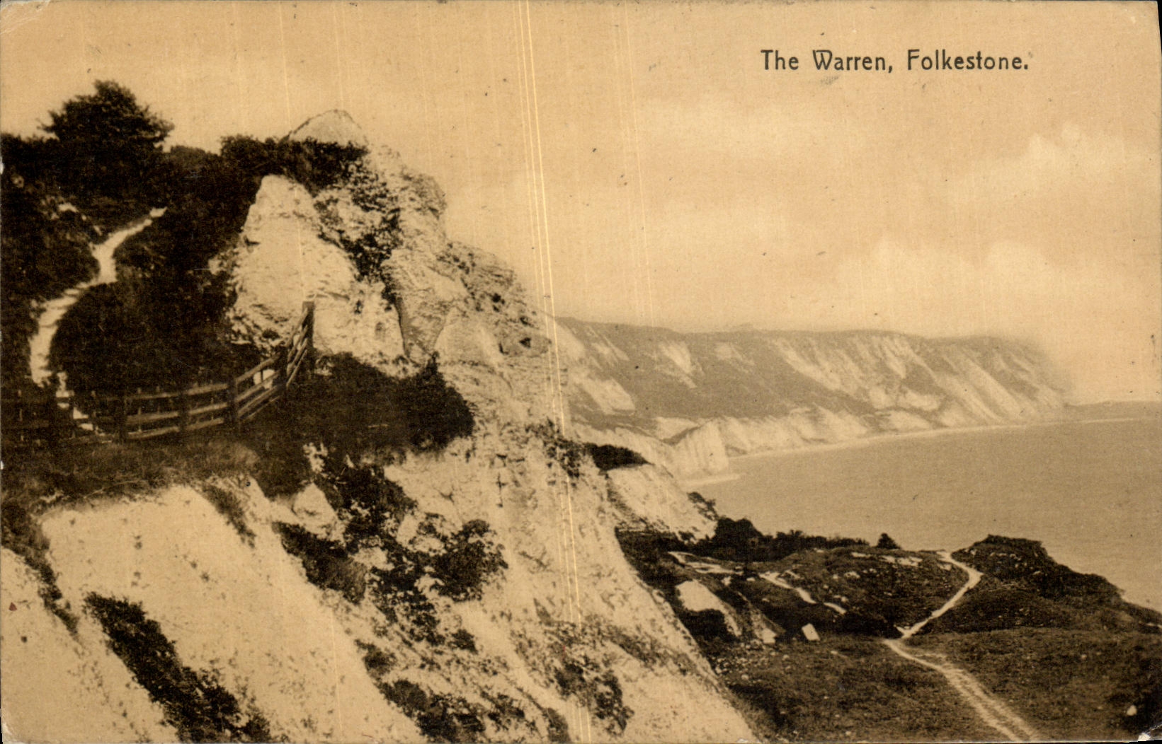 VINTAGE POSTCARD The Warren Folkestone